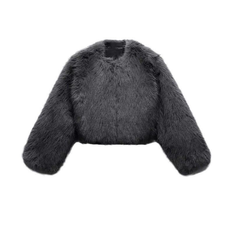 Designed Winter Short Faux Fur Coats-Coats & Jackets-Black-XS-Free Shipping Leatheretro