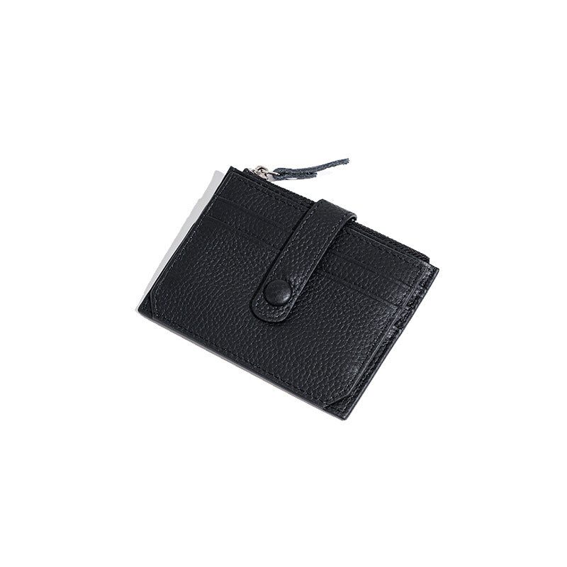 Multi-Pocket Zipper Leather Card Holder-Leather Card holder-Brown-Free Shipping Leatheretro