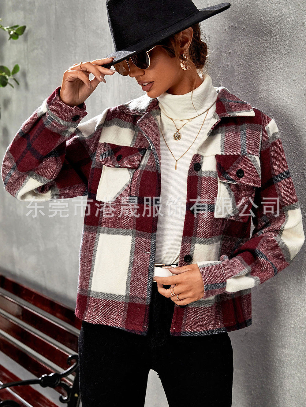 Fashion Turnover Collar Short Jackets Coats-Coats & Jackets-D-S-Free Shipping Leatheretro