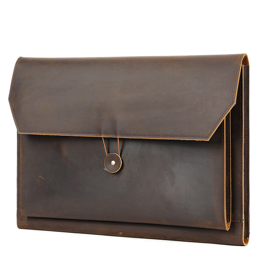 Premium Crazy Horse Leather Retro Laptop Bag Protective Case-Small 13"-Free Shipping Leatheretro