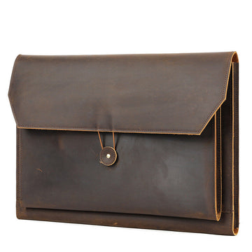 Premium Crazy Horse Leather Retro Laptop Bag Protective Case-Small 13"-Free Shipping Leatheretro