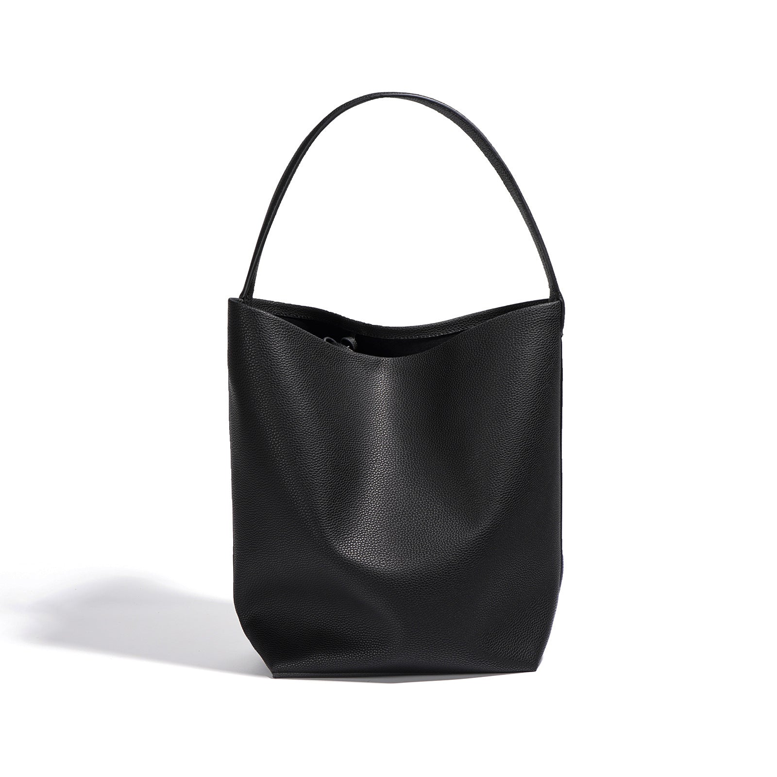 Women's Designer Leather Tote Bag-Handbags-Black (lychee pattern cowhide)-Free Shipping Leatheretro