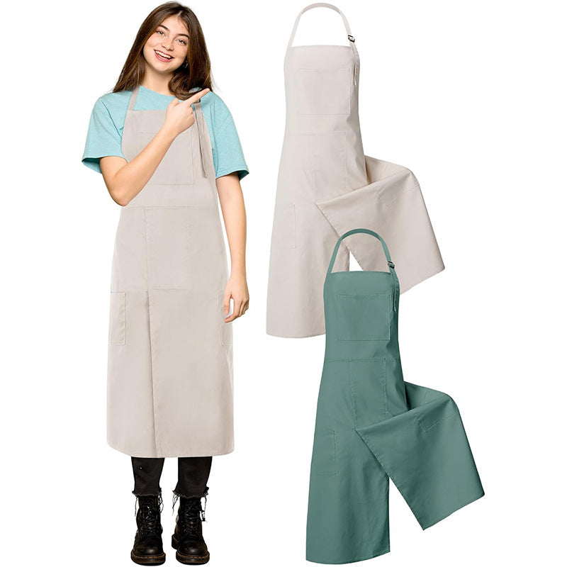 Waterproof & Oil-Resistant Polyester Apron-Apron-Black + Blue-Free Shipping Leatheretro