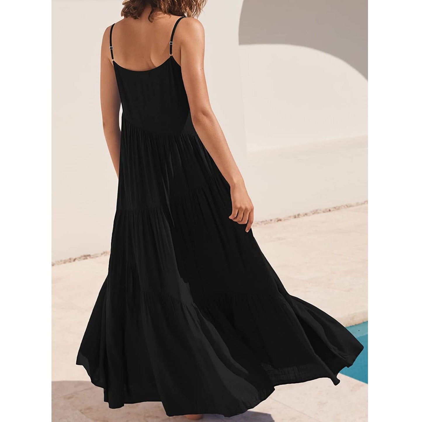 Casual Summer Beach Women Tank Top Dresses-Dresses-Black-S-Free Shipping Leatheretro