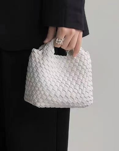 Handwoven Mini Bag – Stylish Tote Handbag-Fruit Green-Free Shipping Leatheretro