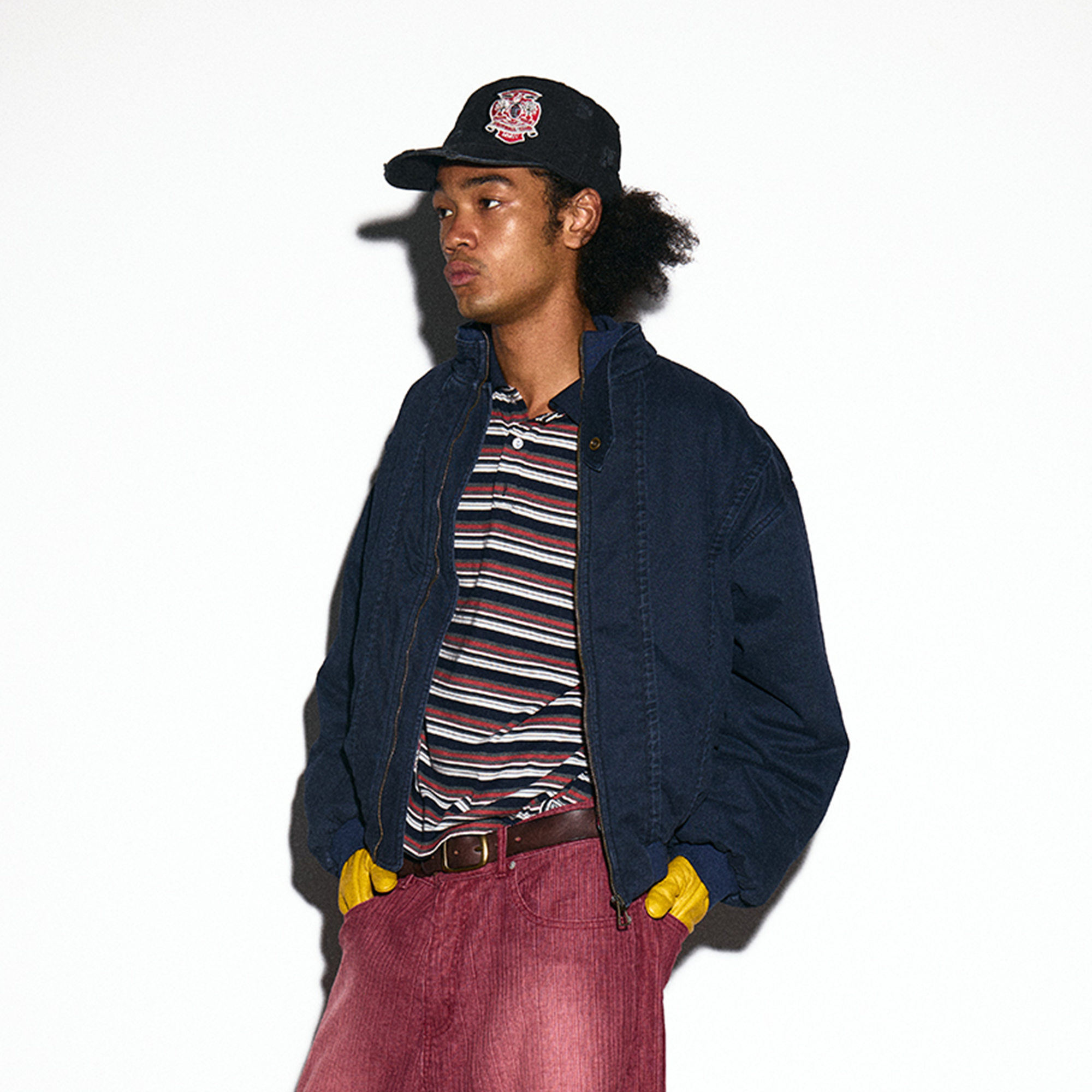 TRECLUB Check-Lined Mock-Neck Puffer Jacket-Jacket-S (Preorder)-Free Shipping Leatheretro