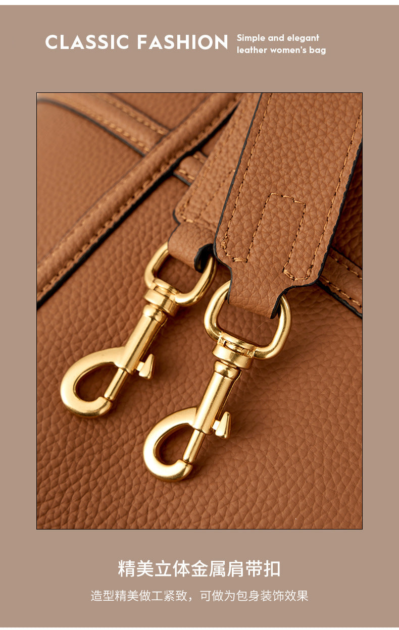 Elegant Genuine Leather Tote Bag-handbags-Black-Free Shipping Leatheretro