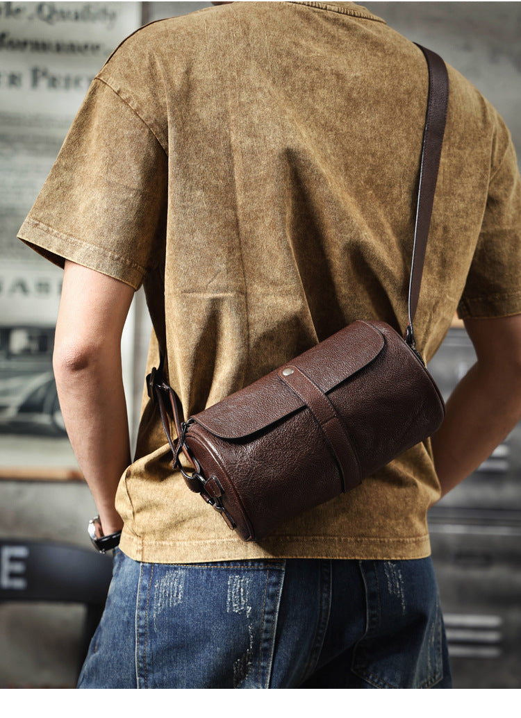 Genuine with Full-Grain Vegetable-Tanned Leather Bag-Handbags-Dark Coffee-Free Shipping Leatheretro