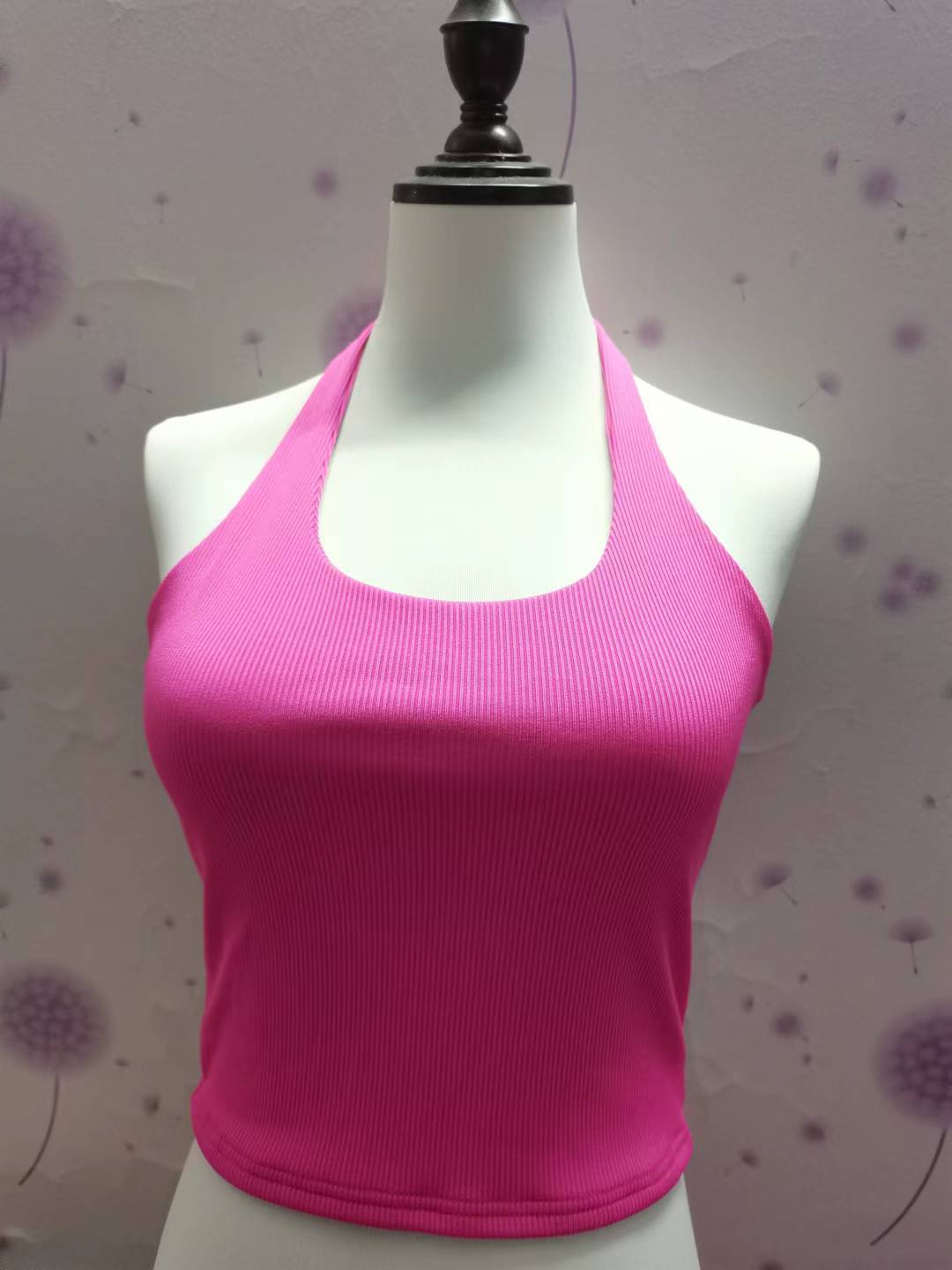 Sexy Halter Knitted Backless Tank Tops-tank tops-Rose Red-S-Free Shipping Leatheretro