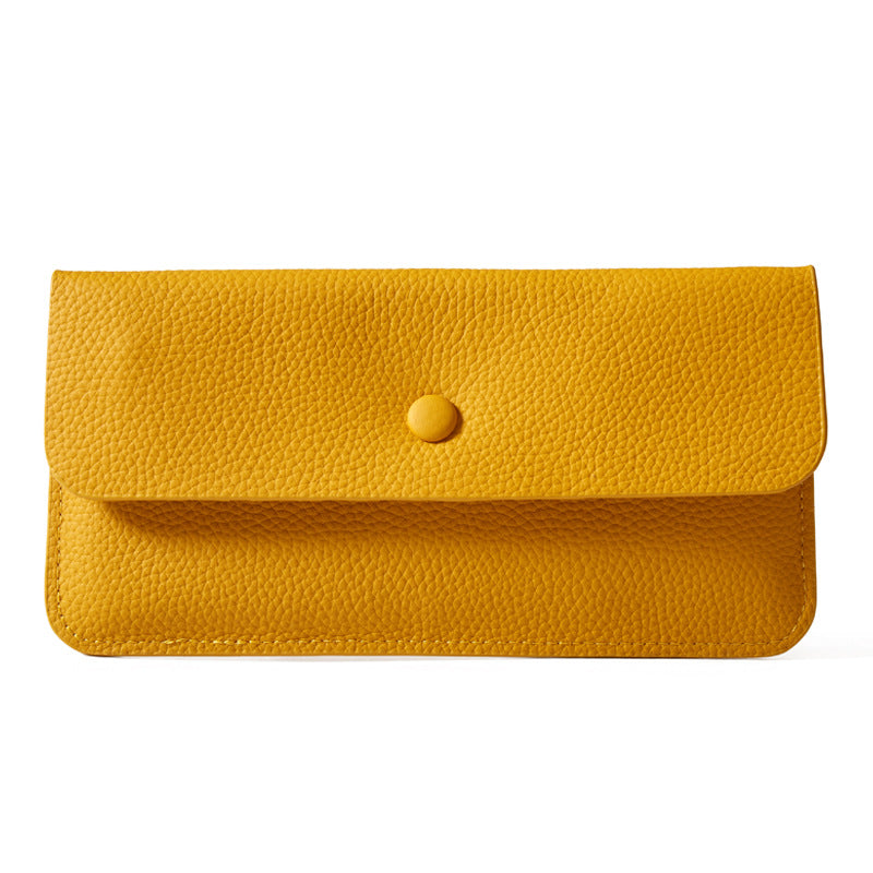 Long Leather Wallet for Women-Handbags, Wallets & Cases-yellow-Free Shipping Leatheretro