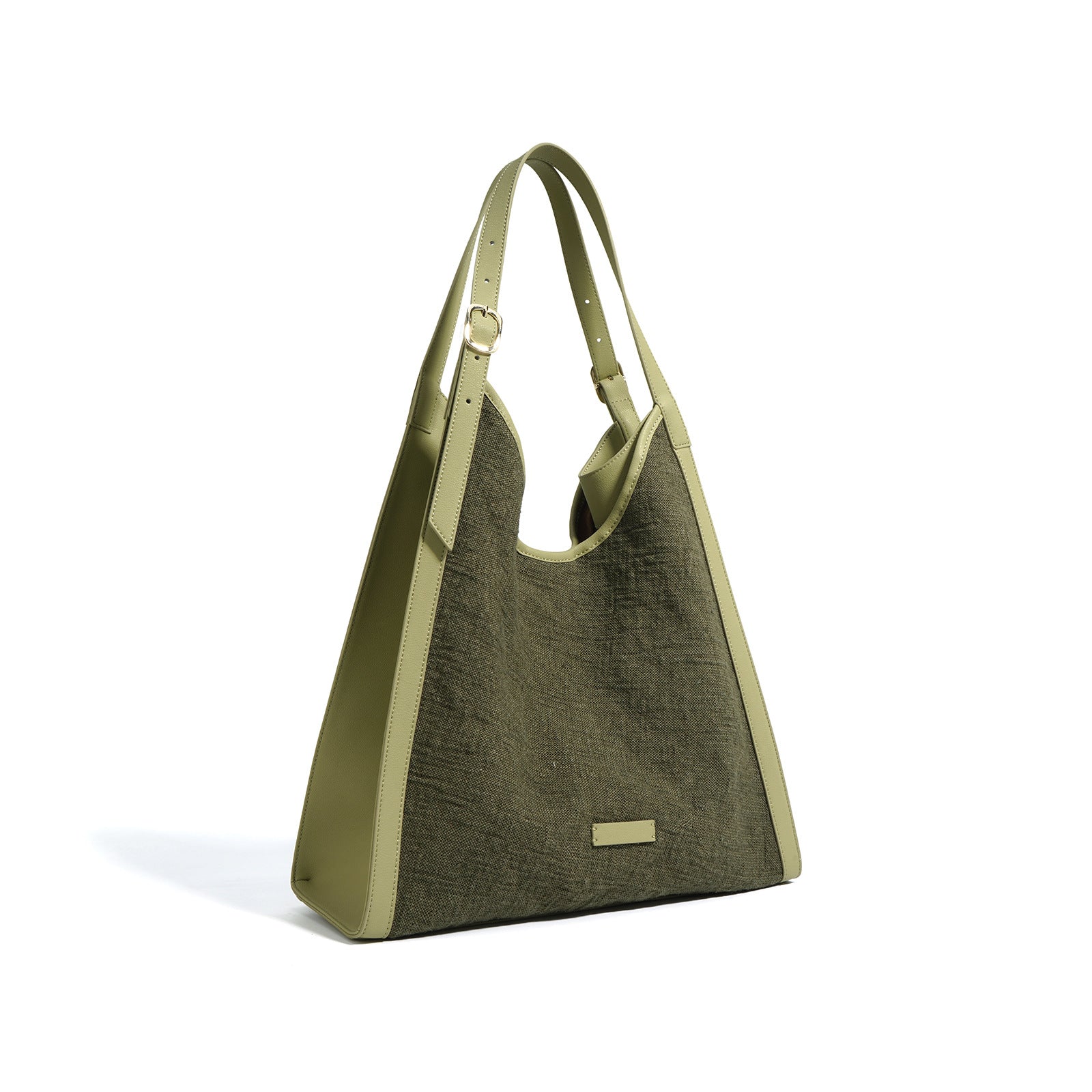 Oversized Boho Cotton Linen Tote Bag – Minimalist Shoulder Bag for Women-island green-Free Shipping Leatheretro