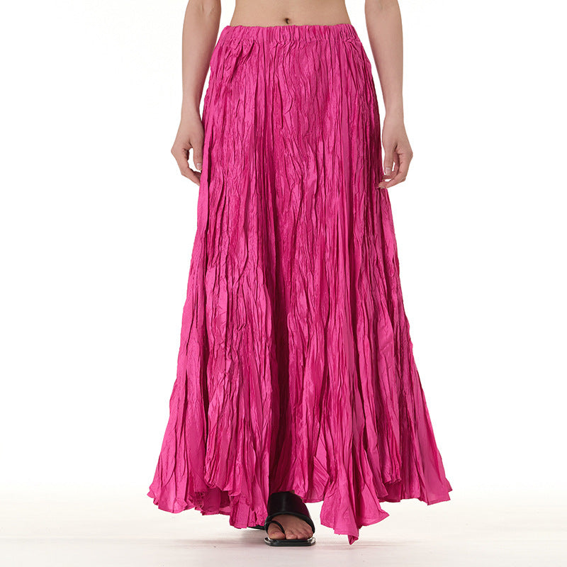 Flowy Plus Sizes Skirts-Skirts-Rose Red-One Size-Free Shipping Leatheretro