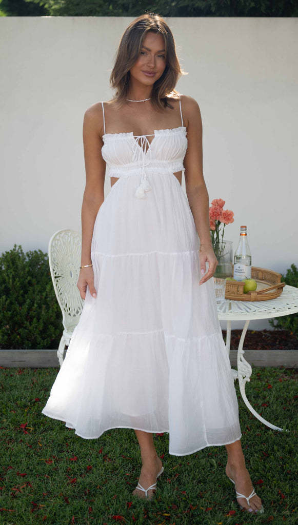 Sexy Sleeveless Long Summer Dresses-Dresses-White-S-Free Shipping Leatheretro