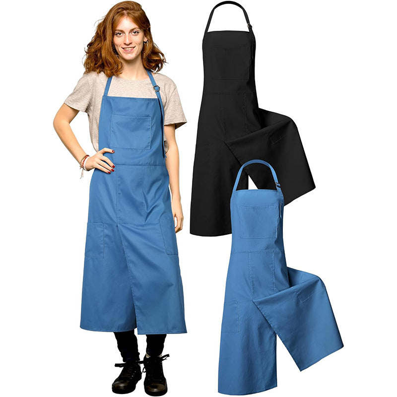 Waterproof & Oil-Resistant Polyester Apron-Apron-Black + Blue-Free Shipping Leatheretro