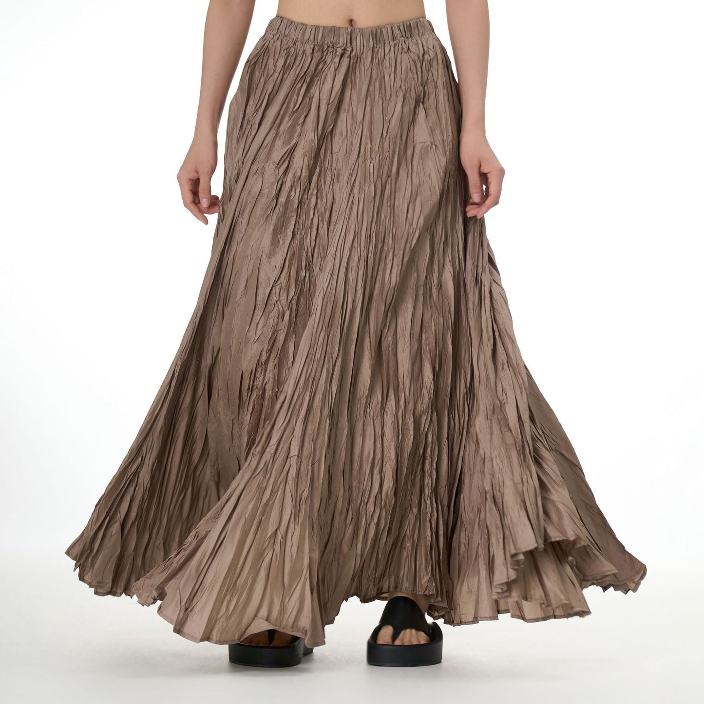 Flowy Plus Sizes Skirts-Skirts-Khaki-One Size-Free Shipping Leatheretro