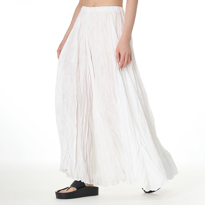 Flowy Plus Sizes Skirts-Skirts-White-One Size-Free Shipping Leatheretro