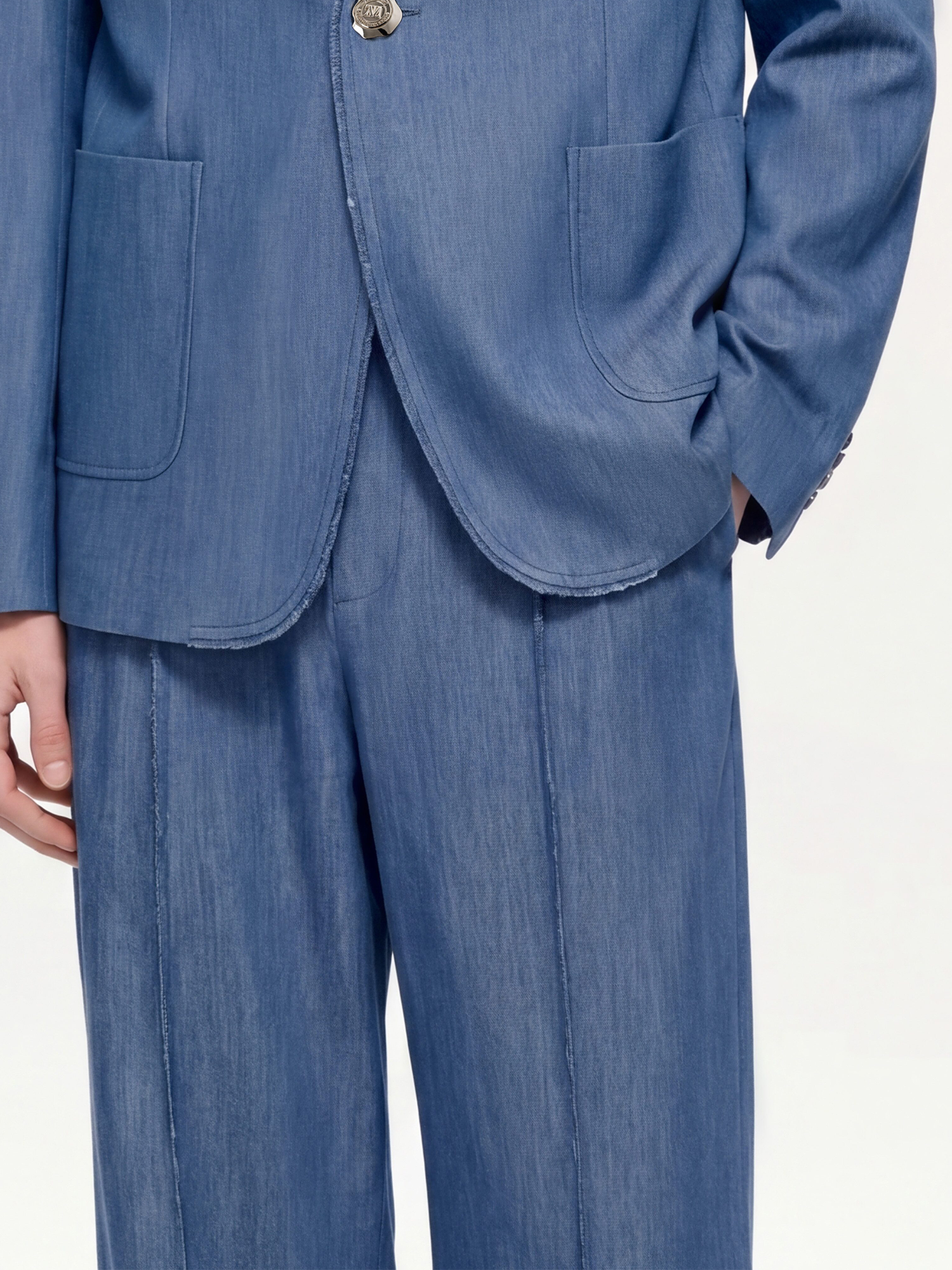 TIWILLTANG Classic Raw Edge Straight-Leg Trousers-Pants-S / 28-31”-Dark Gray-Free Shipping Leatheretro