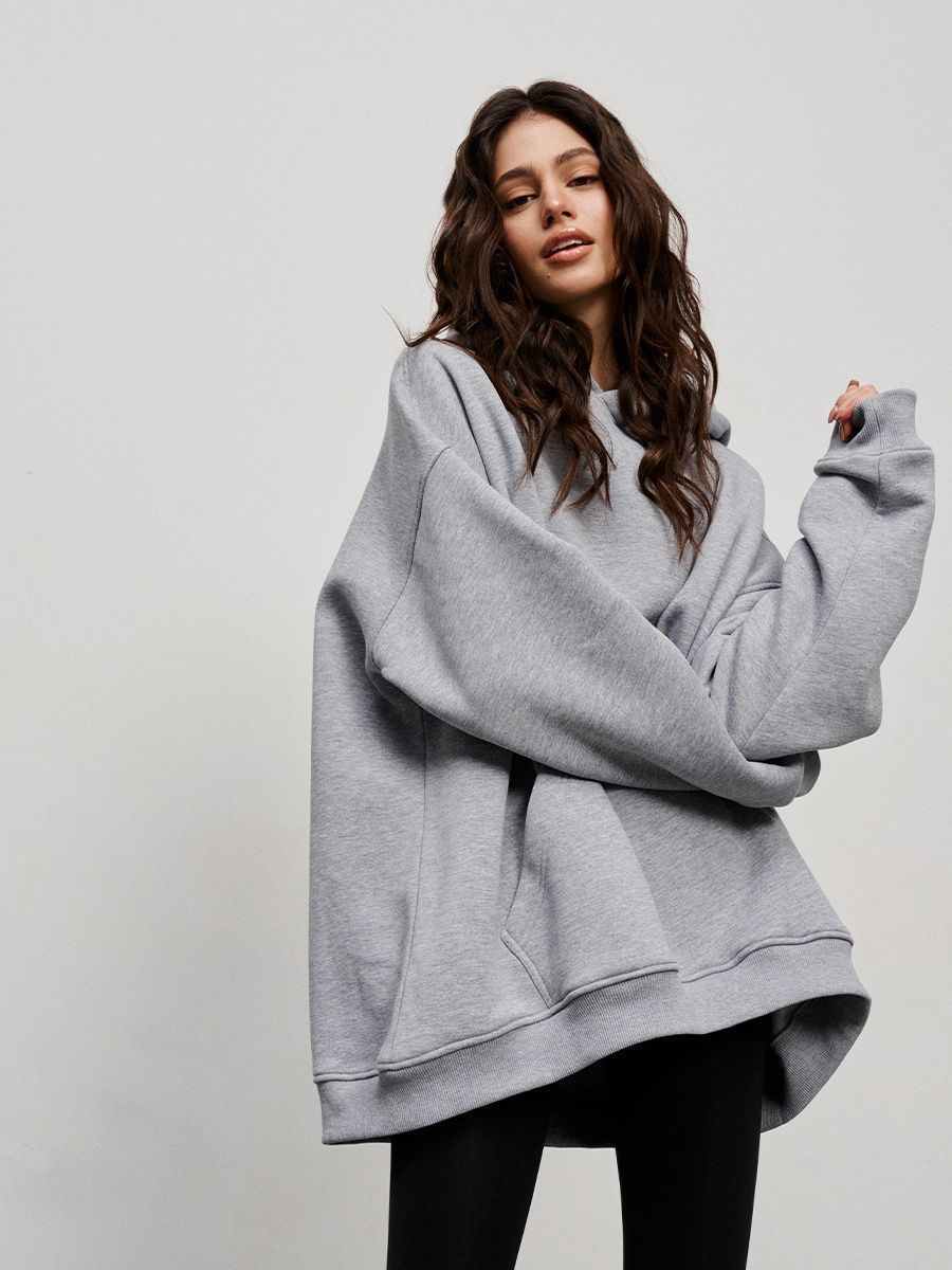 Casual Fall Winter Pockets Hoodies-Sweater&Hoodies-Gray-S-Free Shipping Leatheretro