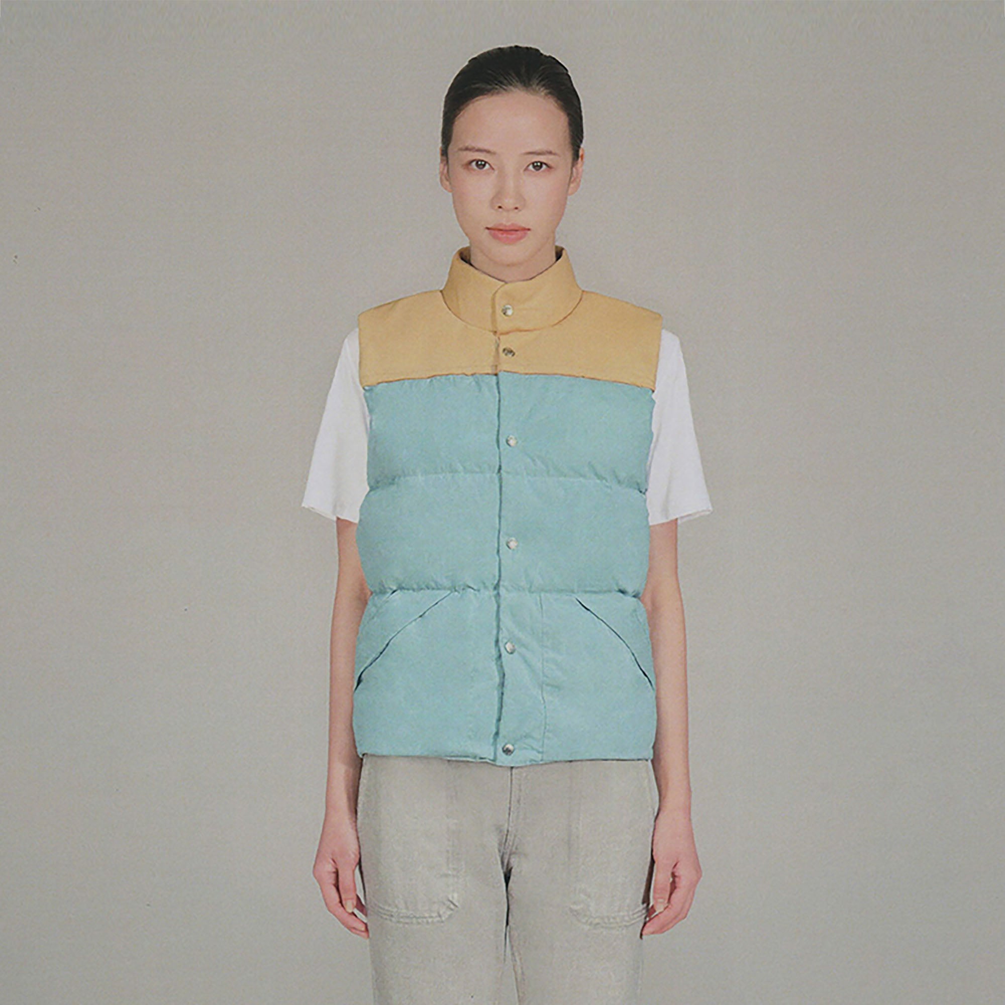 URBAN+FOREST Contrast Down Puffer Vest-Vest-S (Preorder)-Blue-Free Shipping Leatheretro