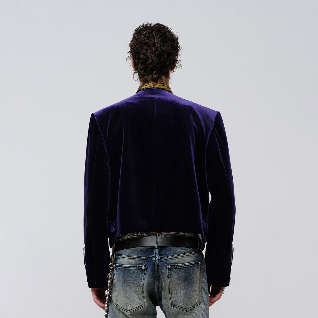 FACEONLAB Velvet Operatic Cropped Jacket Purple-Jacket-M (Preorder)-Free Shipping Leatheretro