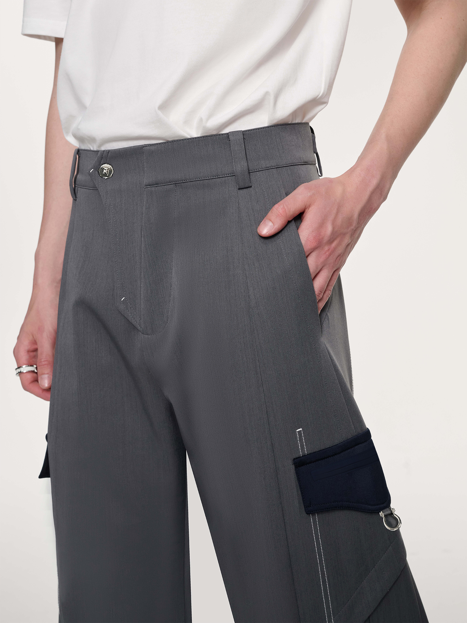 TIWILLTANG Draped Wide-Leg Trousers-Pants-S / 28-31”-Free Shipping Leatheretro