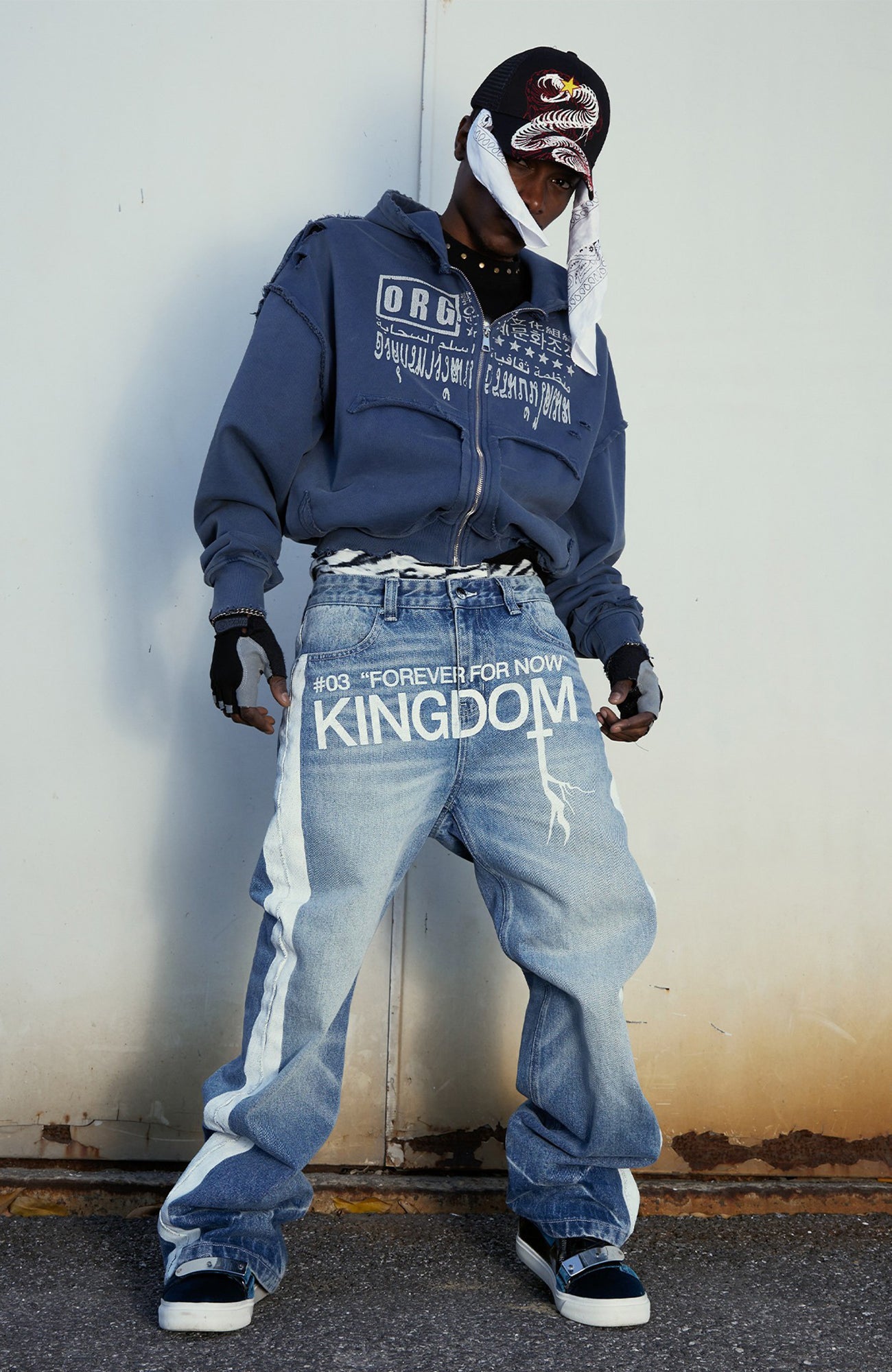 VINKID Washed Contrats Graphic Straight-Leg Jeans-Jeans-S (Preorder)-Free Shipping Leatheretro