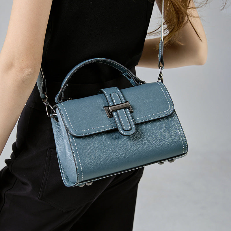 Genuine Leather Crossbody Bag for Women-Handbags-White-Free Shipping Leatheretro