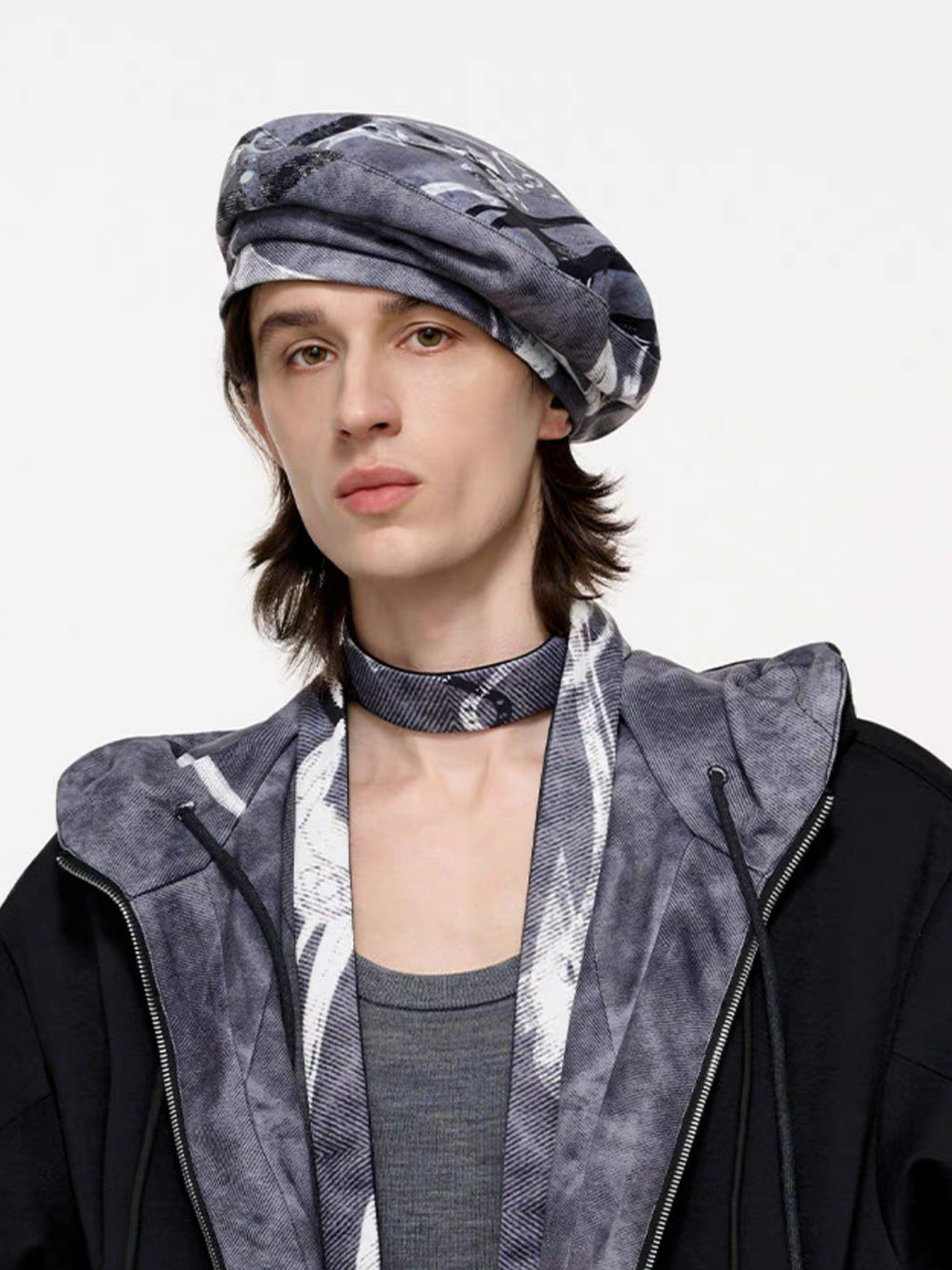 TIWILLTANG Abstract Reversible Graphic Beret-Hat, Cap, Beanie-One Size-Free Shipping Leatheretro