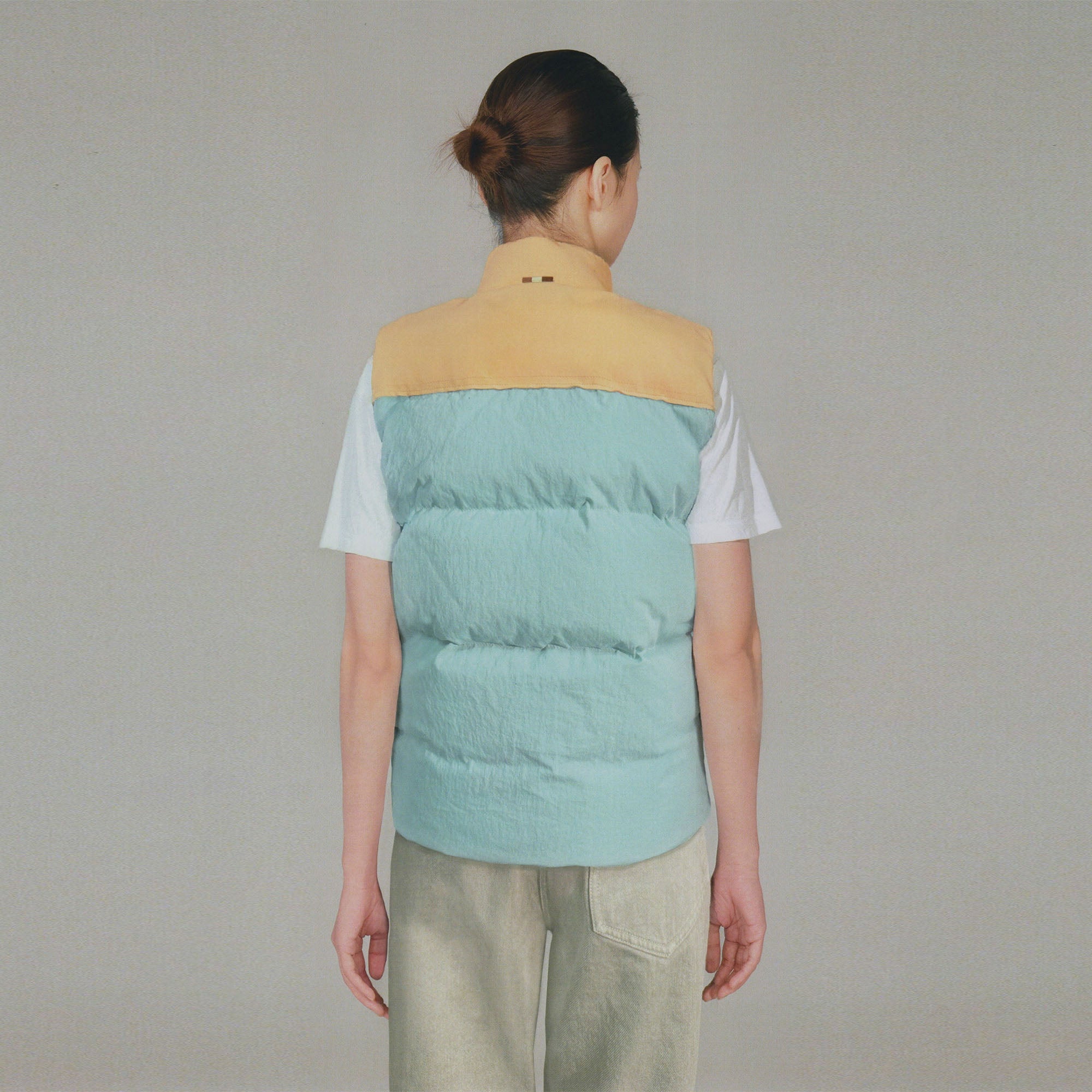 URBAN+FOREST Contrast Down Puffer Vest-Vest-S (Preorder)-Gray-Free Shipping Leatheretro