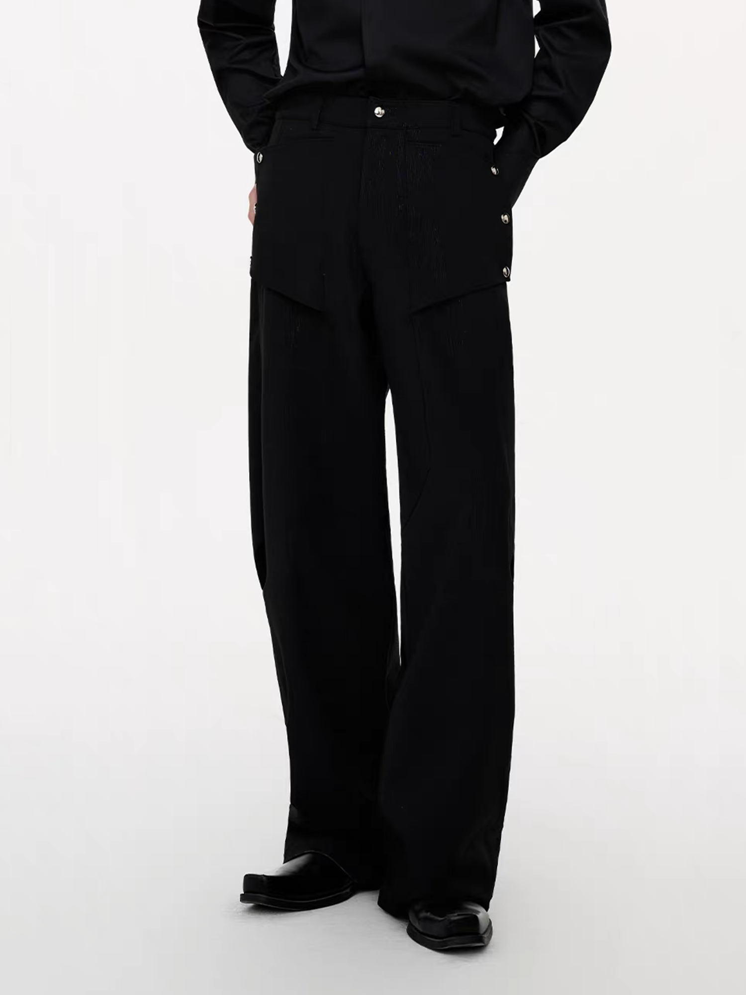 TIWILLTANG Detachable Pocket Flap Trousers-Pants-S / 28-31”-Free Shipping Leatheretro