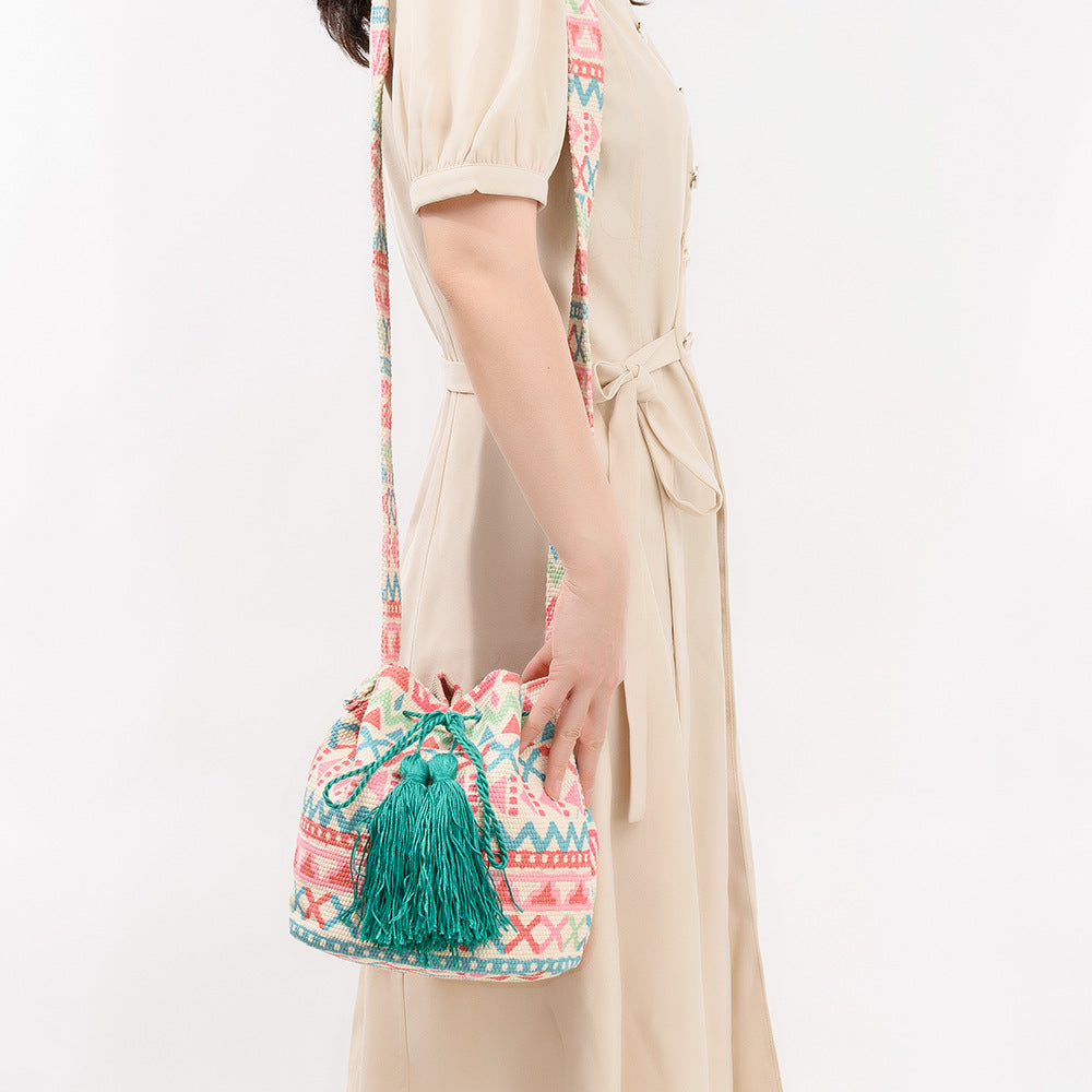 Bohemian Bucket Bag – Crossbody Canvas Shoulder Bag for Women-BY8277-25*23*8CM-Free Shipping Leatheretro