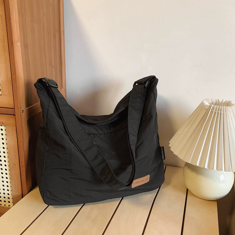 BOOM Large Capacity Water-Resistant Messenger Crossbody Bag-Black-Free Shipping Leatheretro