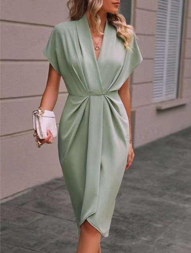 Fashion Summer Women Short Dresses-Dresses-Light Green-S-Free Shipping Leatheretro