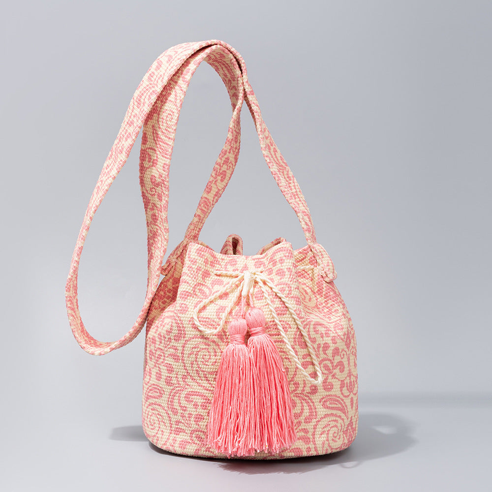 Bohemian Bucket Bag – Crossbody Canvas Shoulder Bag for Women-BY8284-25*23*8CM-Free Shipping Leatheretro