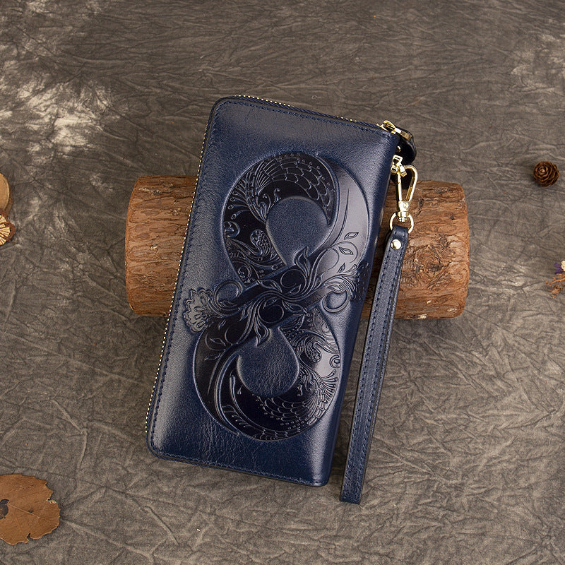 Genuine Top-Grain Leather Women's Wallet-Handbags, Wallets & Cases-brown-Free Shipping Leatheretro