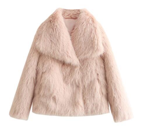 Fashion Artificial Fox Fur Winter Women Jacket Coats-Coats & Jackets-Pink-XS-Free Shipping Leatheretro