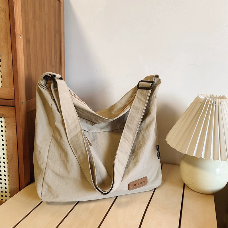 BOOM Large Capacity Water-Resistant Messenger Crossbody Bag-Black-Free Shipping Leatheretro