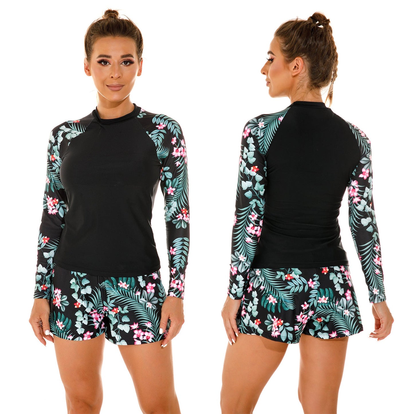 Summer Two Pieces Surfing Diving Wet Suits for Women-swimwear-B-S-Free Shipping Leatheretro