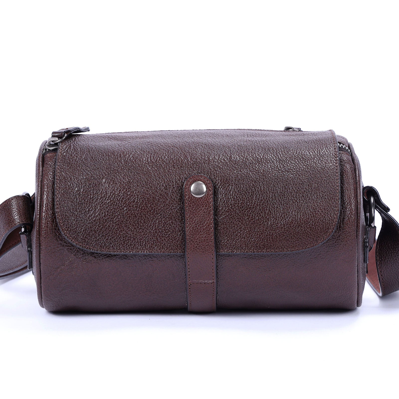 Genuine with Full-Grain Vegetable-Tanned Leather Bag-Handbags-Dark Coffee-Free Shipping Leatheretro