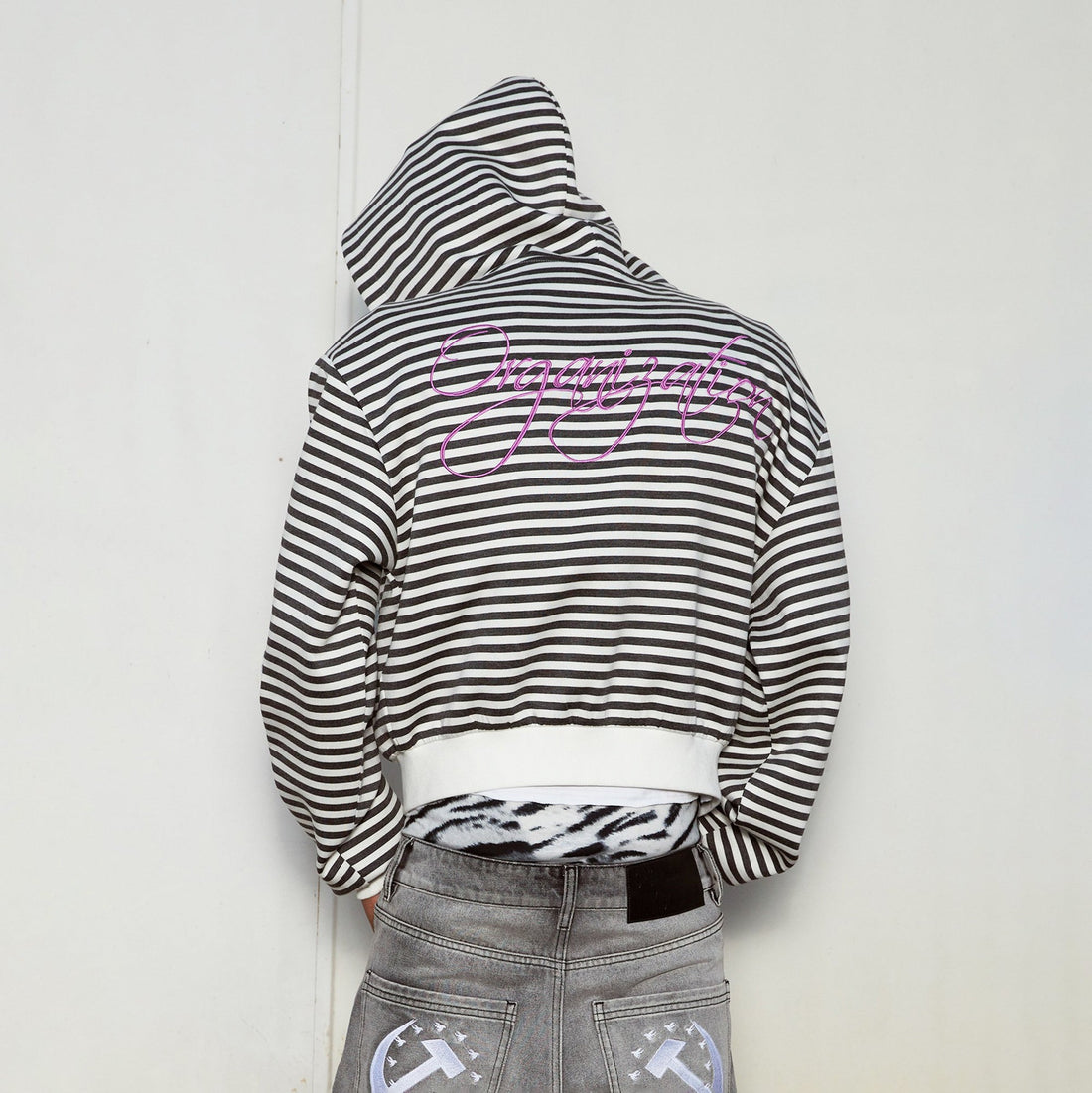 VINKID Flag Stripe Zip-Up Hoodie-Jacket-S-Free Shipping Leatheretro