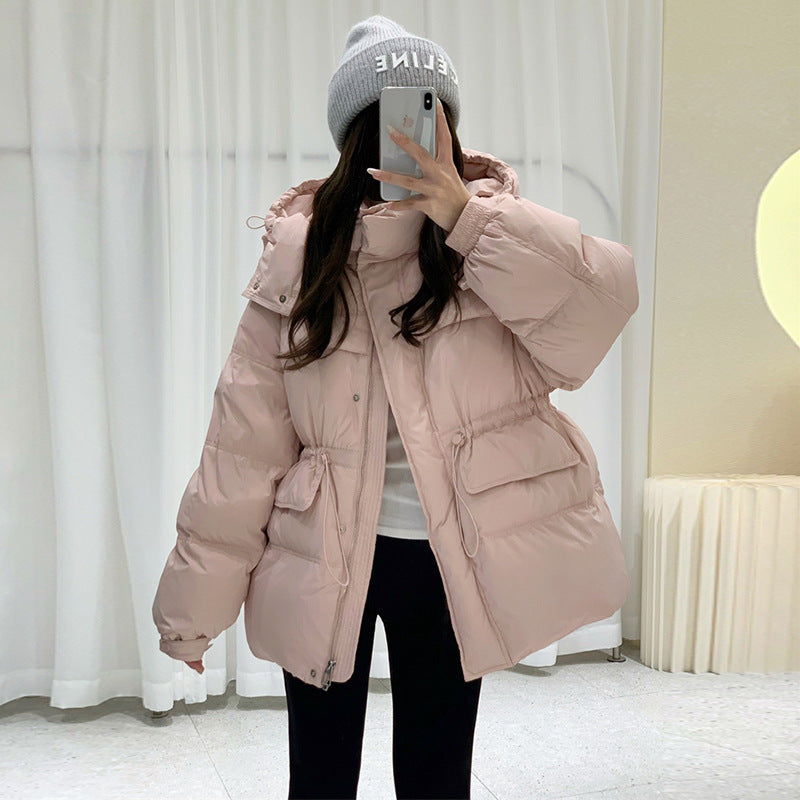 Fashion Short Women's Warm Down Jacket Coats-Coats & Jackets-pink-S 45-60 Kg-Free Shipping Leatheretro