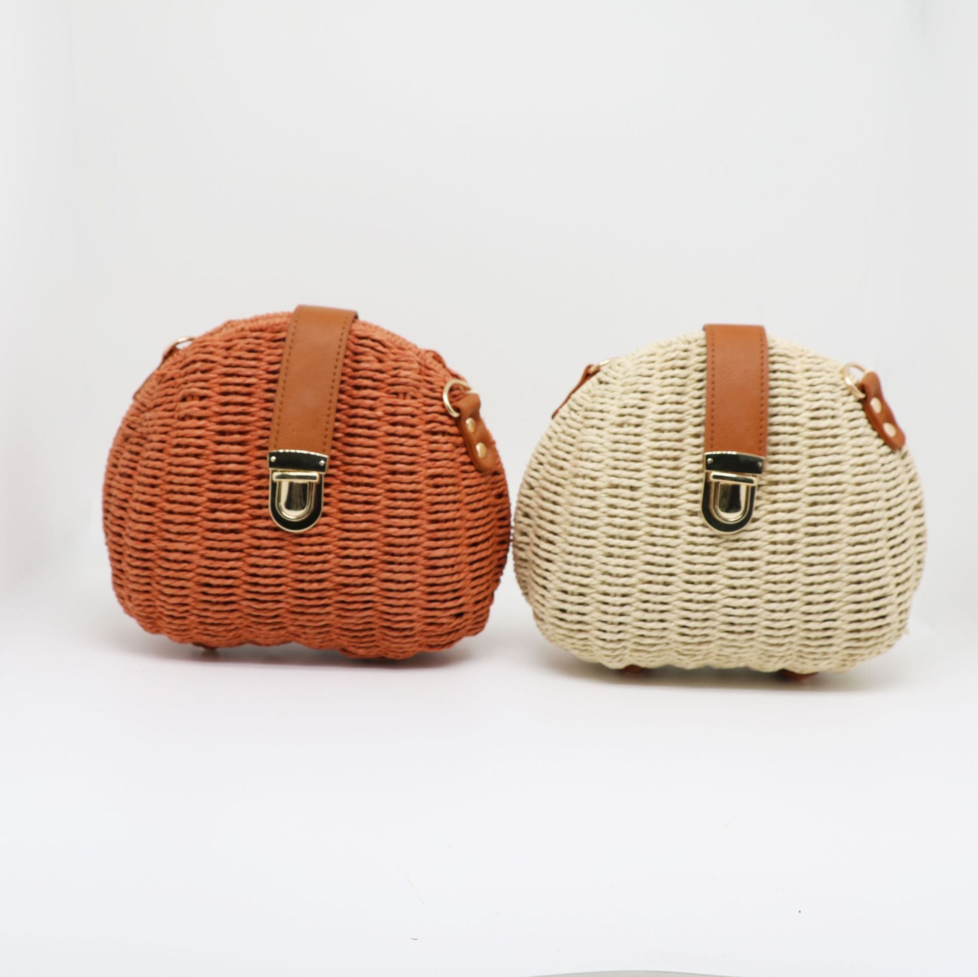 Summer Shell Crossbody Bag-Ivory-Free Shipping Leatheretro