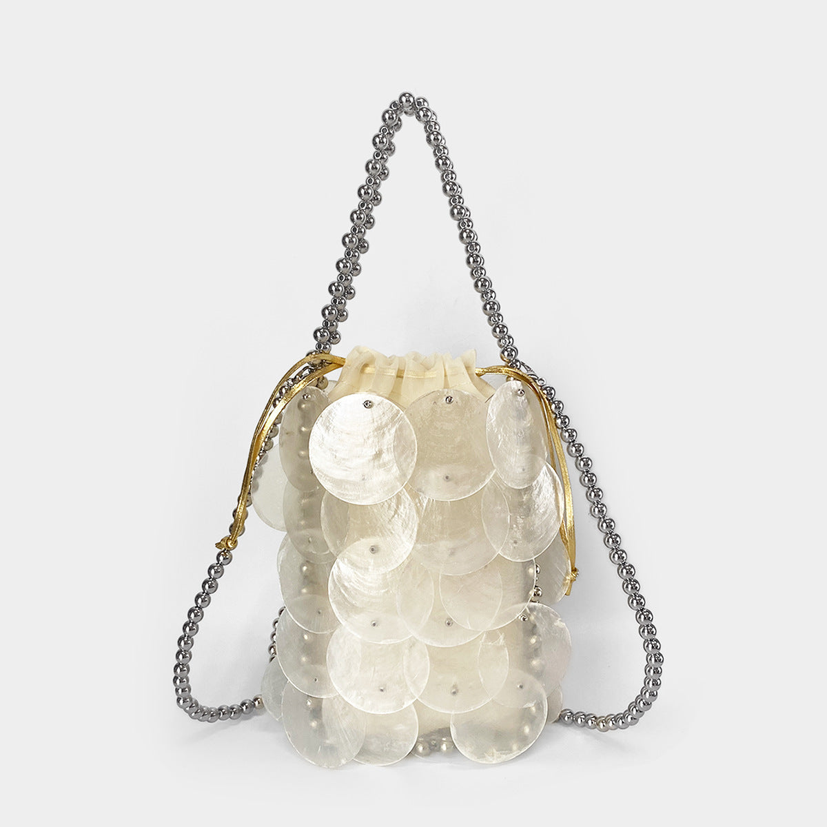 Fashionable Colorful Handwoven Shell Bag-silver-Free Shipping Leatheretro