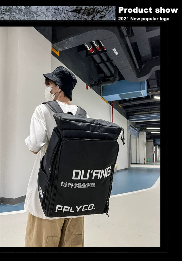 Boom Versatile Large-Capacity Backpack-Black-Free Shipping Leatheretro