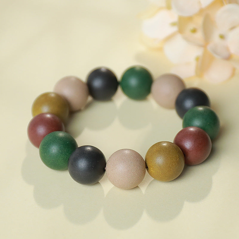 Handmade Five-Element Herbal Bead Bracelet-8mm*23 Beads-Five-Element Herbal Bead Bracelet-Free Shipping Leatheretro