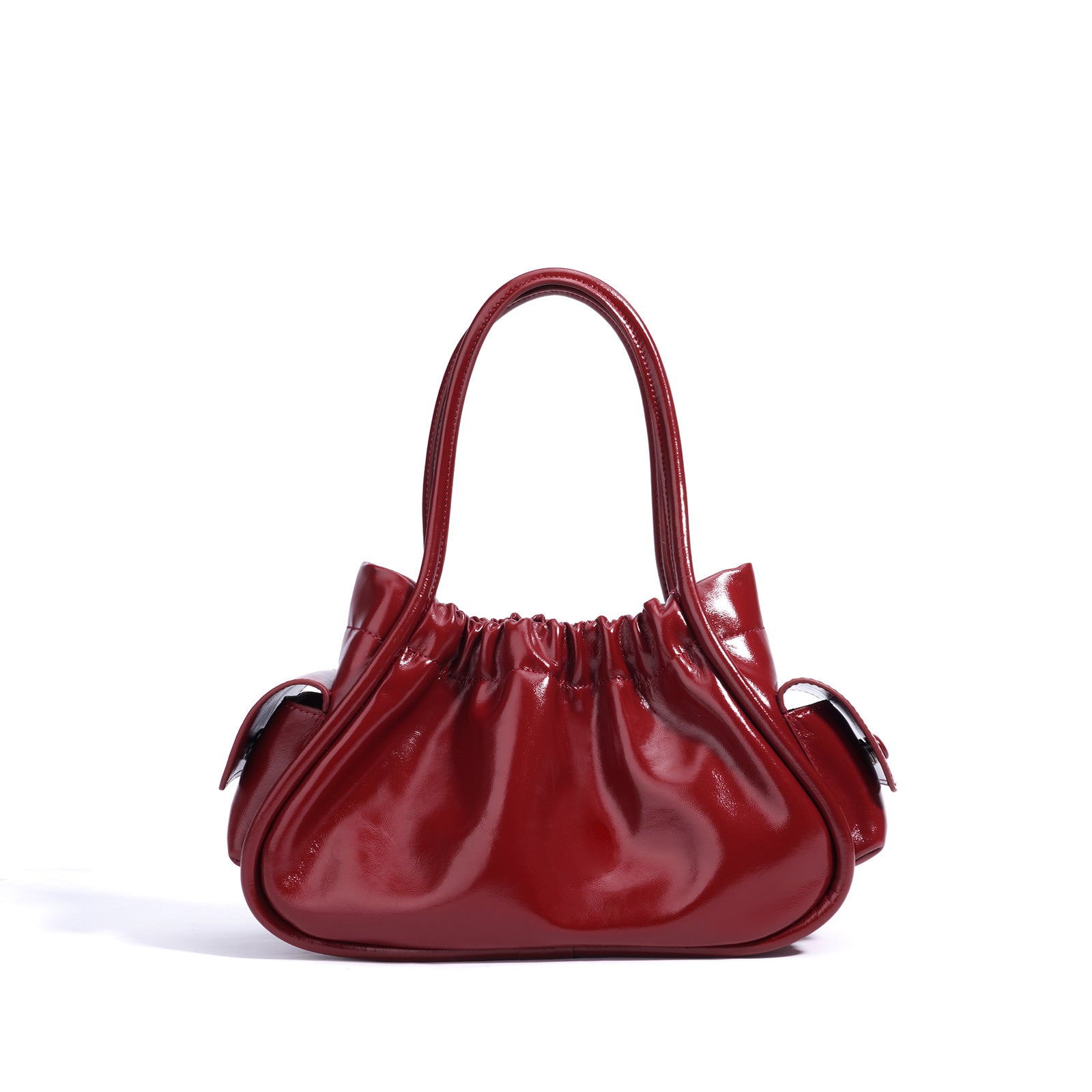 Minimalist Solid Color Bucket Bag-Shoulder Bags-Jujube-Free Shipping Leatheretro