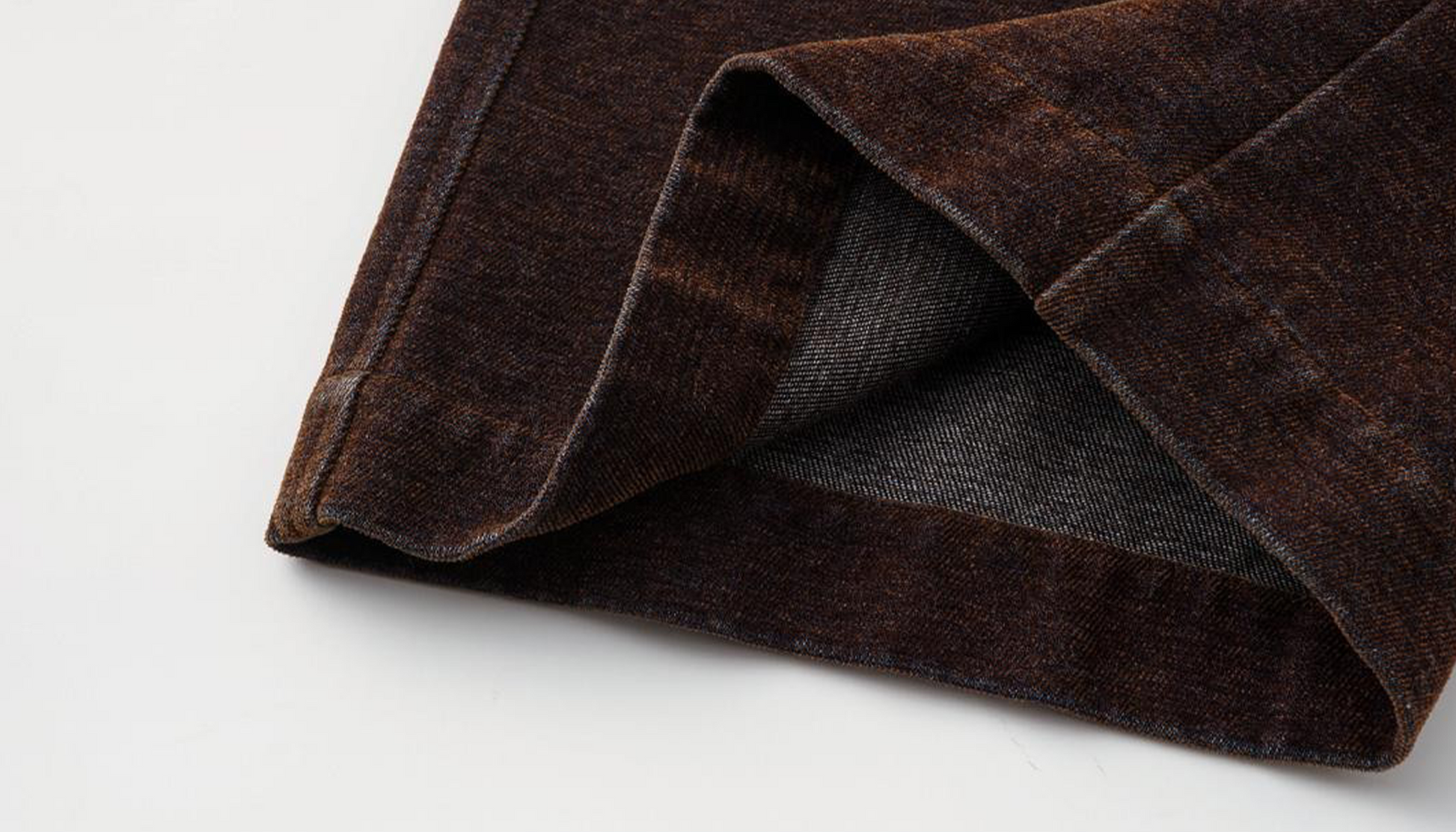 ALVNG AR ANTS Flocked Double-Knee Denim Pants-Pants-S-Brown-Free Shipping Leatheretro