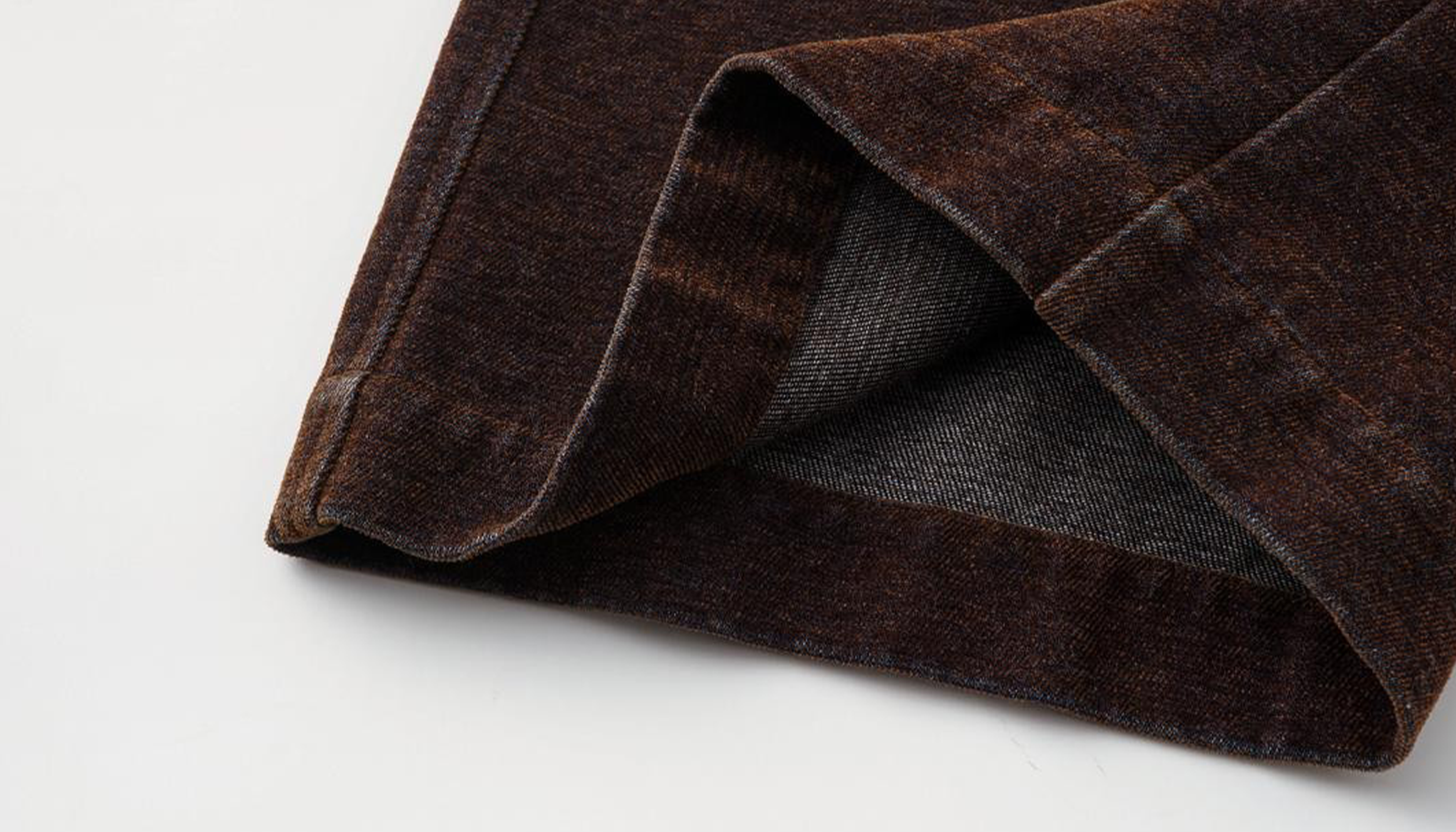 ALVNG AR ANTS Flocked Double-Knee Denim Pants-Pants-S-Brown-Free Shipping Leatheretro