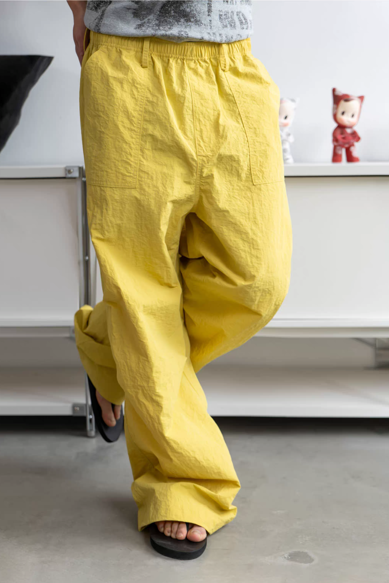 NIANJIUYIKOUER Nylon Paratrooper Straight-Leg Pants-Pants-XS-Orange-Free Shipping Leatheretro