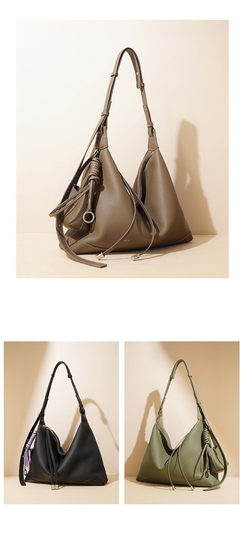 Minimalist Large Capacity Tote Bag-Shoulder Bags-black and purple-Free Shipping Leatheretro